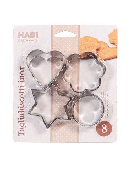 JGO. 8 CORTA GALLETAS INOX. SURTIDO