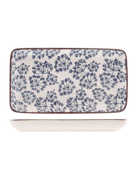 PLATO PORCELANA RECT. SETA 11X20 CM.SURT