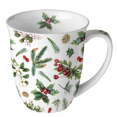 SERIE WINTER GREENERY.MUG PORCELANA 10CM