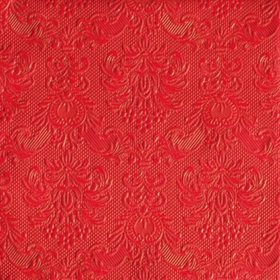 SERVILLETA 33X33CM. GRABADA LISA ROJA