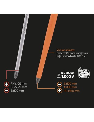 DESTORN.JUEGO 6 PIEZAS (VDE+STANDAR)