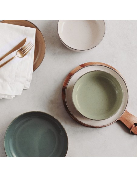 JGO.4 PLATOS LLANOS PEARL 27CM. SURTIDOS