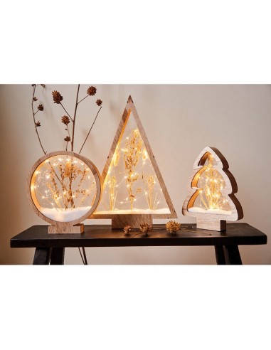 FIGURA LUMINOSA MADERA 25X27,5 CM.