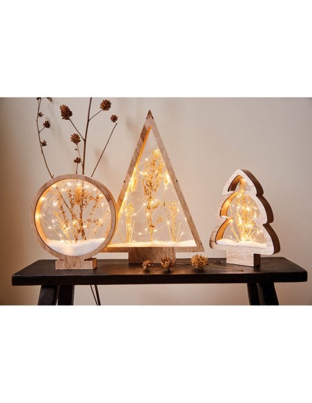 FIGURA LUMINOSA MADERA 25X27,5 CM.