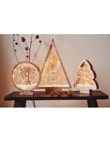 FIGURA LUMINOSA MADERA 25X27,5 CM.