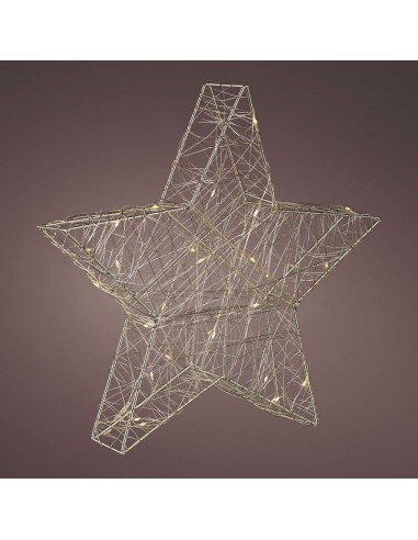 ESTRELLA DECORATIVA MICRO LED 5X30 CM.