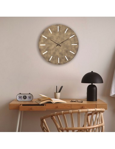 RELOJ PARED METALICO BRONCE 55 CM.