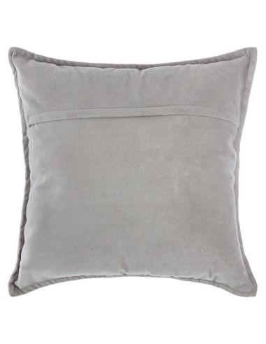 COJÍN LILOU 45X45CM.POLIESTER GRIS CLARO
