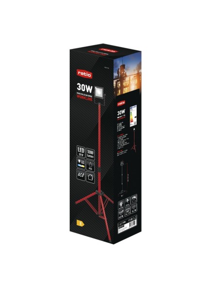 FOCO LED CON TRIPODE 30W WORKLINE 5000K