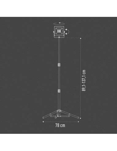 FOCO LED CON TRIPODE 30W WORKLINE 5000K