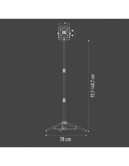 FOCO LED CON TRIPODE 50W WORKLINE 5000K