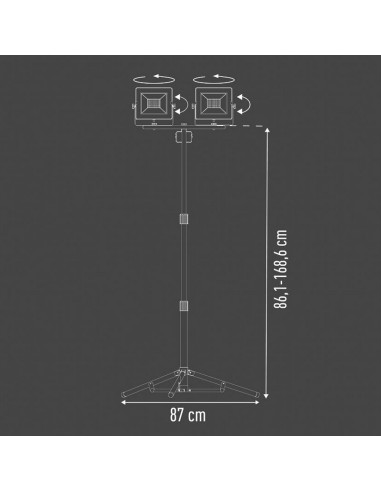 FOCO LED C/TRIPODE 2X30W WORKLINE 5000K