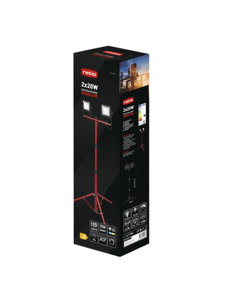 FOCO LED C/TRIPODE 2X50W WORKLINE 5000K