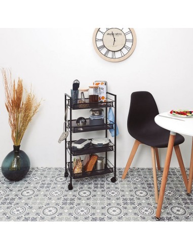 CARRITO CAMARERA C/RUEDAS 4 ALTURAS