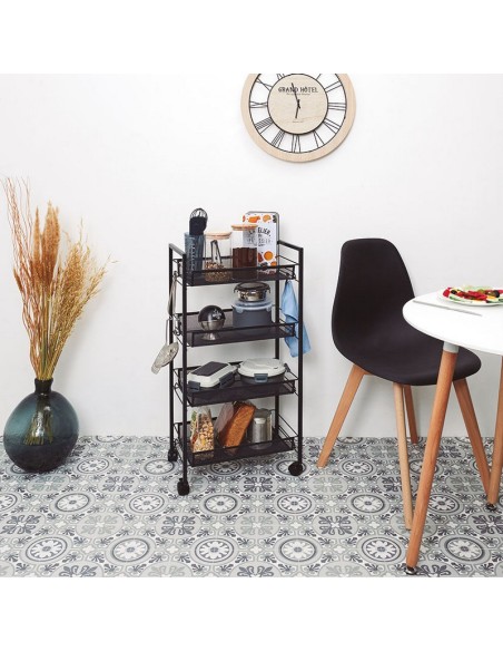 CARRITO CAMARERA C/RUEDAS 4 ALTURAS