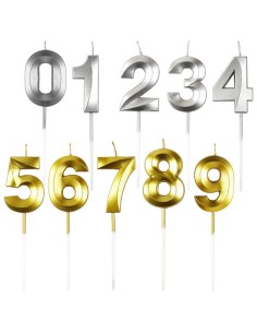 VELA CUMPLEAÑOS NUMEROS DISPLAY 24 UN.