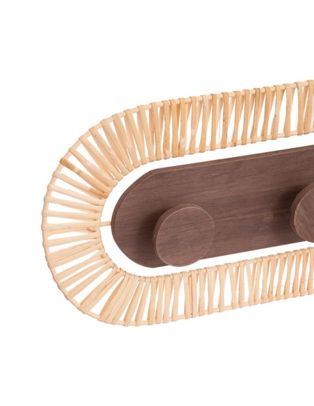 PERCHA PARED DECOR.RATTAN/MDF 4 POMOS