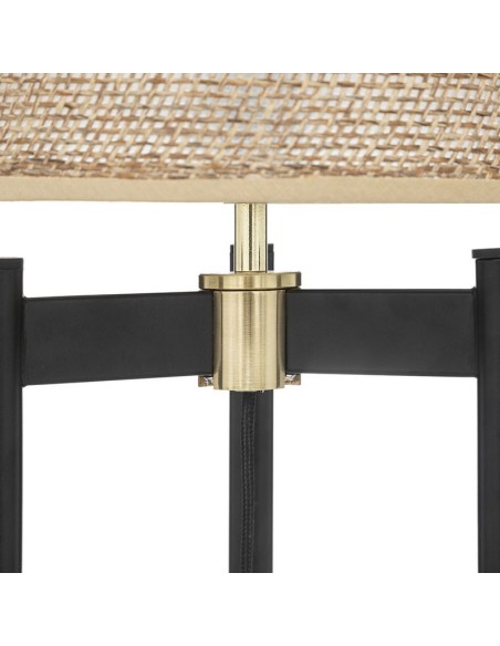 LAMPARA SOBREMESA LEVON RATAN / ACERO