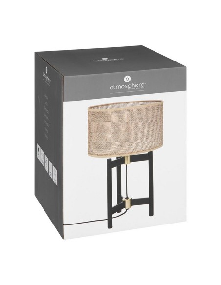 LAMPARA SOBREMESA LEVON RATAN / ACERO