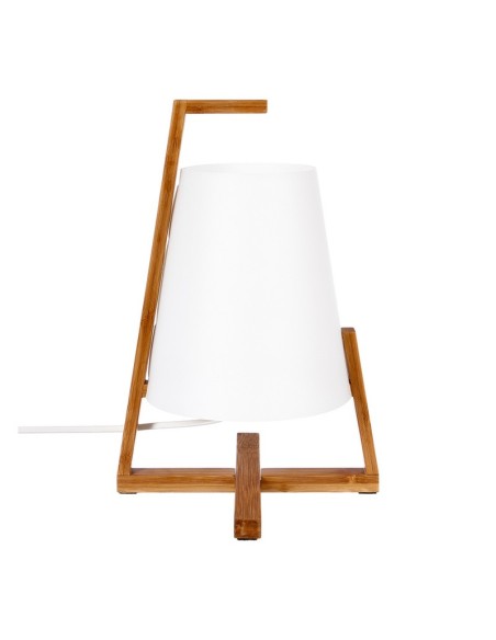 LAMPARA SOBREMESA GONG BAMBU BLANCO