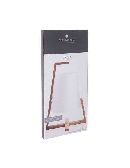 LAMPARA SOBREMESA GONG BAMBU BLANCO