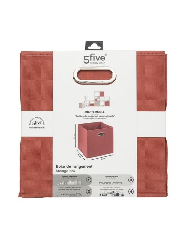 CESTA DE TELA 31X31CM. TERRACOTA