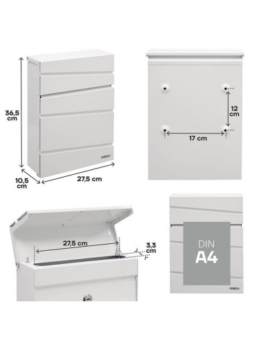 BUZON EXTERIOR FLYSCH. BLANCO.