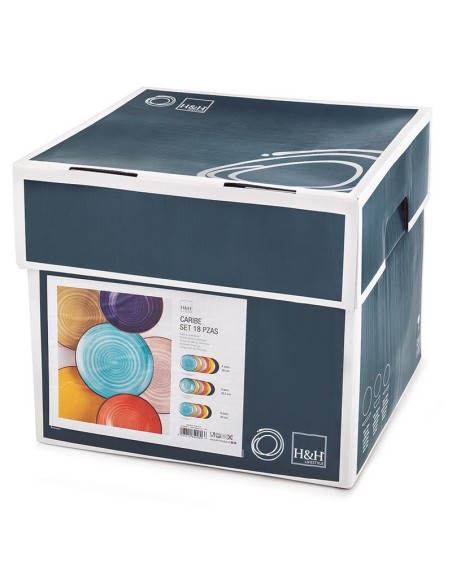 VAJILLA 18 PZAS. H&H CARIBE PENGO