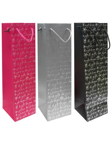 BOLSA BOTELLA 10,5X10,5X36 CM. COLORES