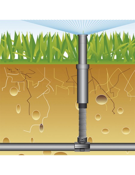 DIFUSOR RIEGO 6CM C/TOBERA REG.25º-360º