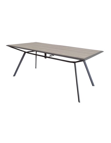 MESA ELBA ACERO 180X100X73 CM ANTRACITA