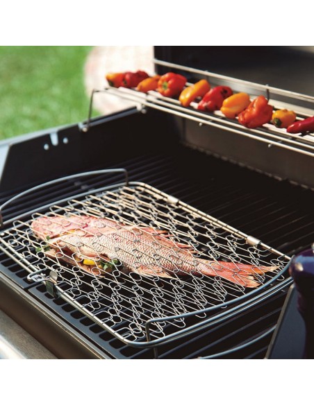 CESTA PESCADO GRANDE INOX.