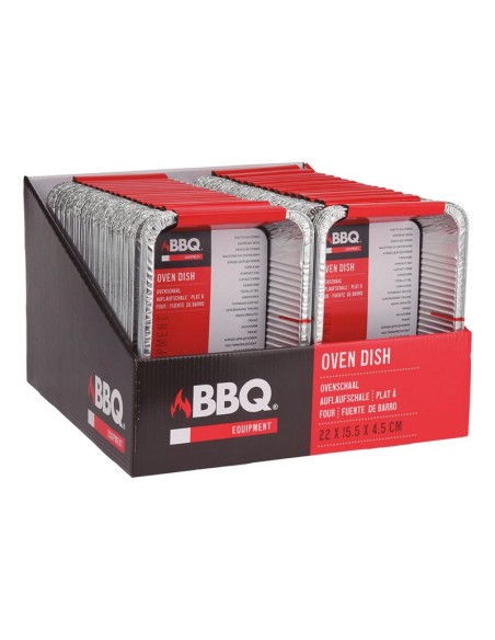ACC.BBQ .BANDEJA ALUM.22X15,5X4,5CM.5UDS