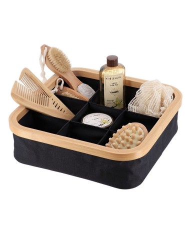 SERIE BAMBU/NEGRO. CESTA PLEG.COMPART.