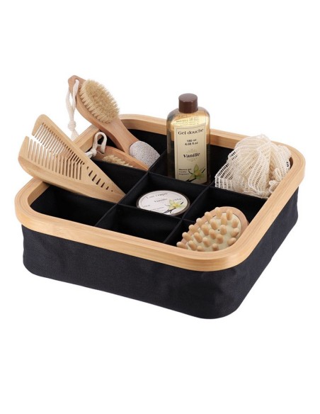 SERIE BAMBU/NEGRO. CESTA PLEG.COMPART.