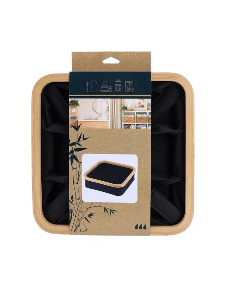 SERIE BAMBU/NEGRO. CESTA PLEG.COMPART.