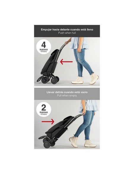 CARRO COMPRA I-MAX LOGOS 4 ROJO ROLSER