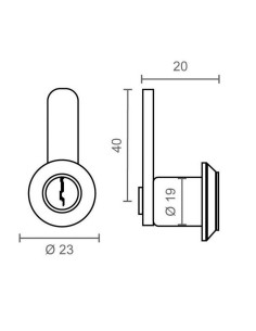 CERRADURA BUZON RECTA CM04 20MM 2