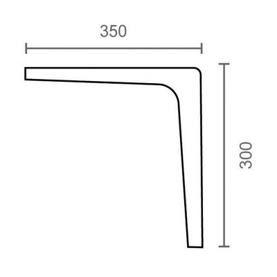 ESCUADRA CLASICA  PLM01 350X300MM BLANCO