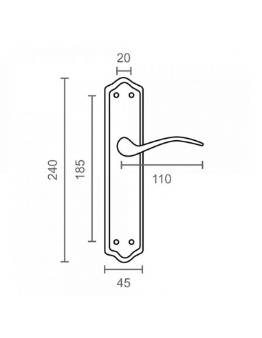 MANILLA PLACA 1777  45X240X52MM LTD JGO2