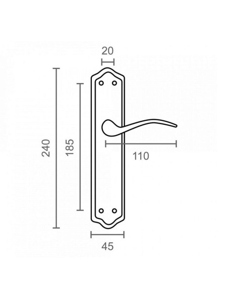 MANILLA PLACA 1777  45X240X52MM LTD JGO2