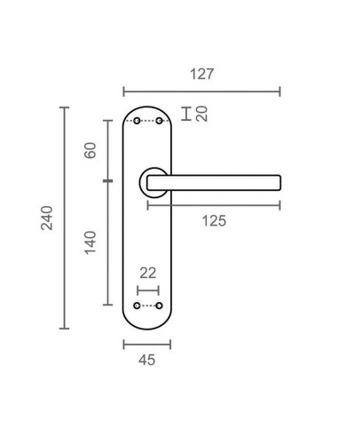 MANILLA PLACA 606 240X127 X58MM NS JGO2