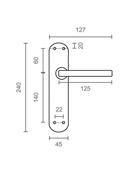 MANILLA PLACA 606 240X127 X58MM NS JGO2