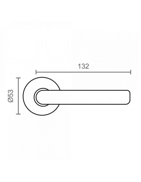 MANILLA ROSETA 565 Ø53MM NS INOX JGO2