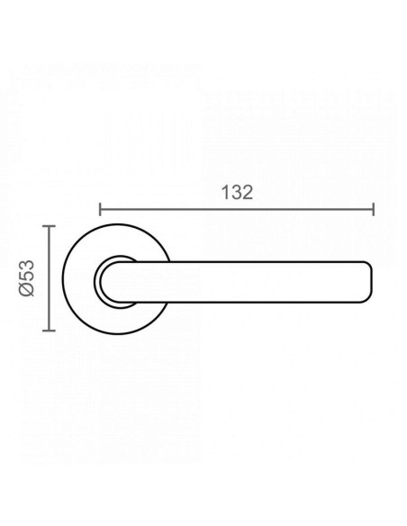 MANILLA ROSETA 575 Ø53MM NS INOX JGO2
