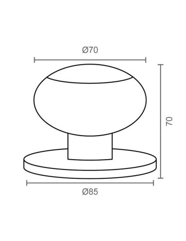POMO PUERTA AROS PP01 70MM LP