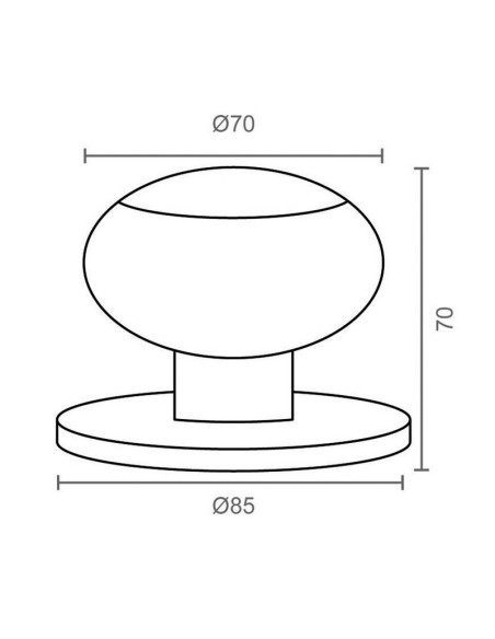 POMO PUERTA AROS PP01 70MM NS