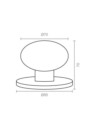 POMO PUERTA LISO PP02 70MM INOX