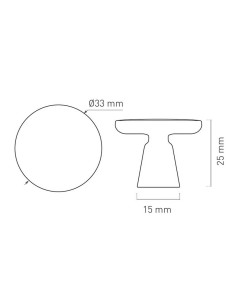 POMO ZAMAK 33MM INOX MATE 2