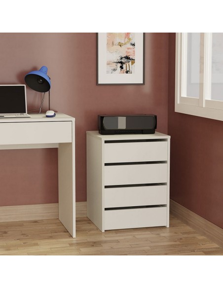 CAJONERA 4 CAJONES BLANCO BRILLO
